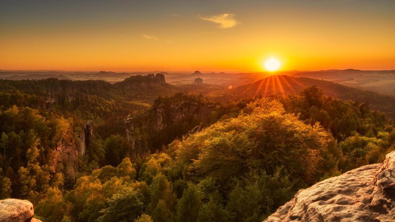 4-Bettzimmer Saechsische Schweiz Mittelndorf Bagian luar foto