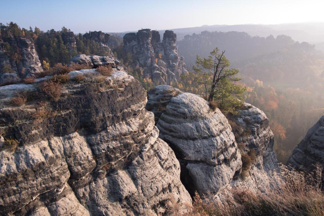 4-Bettzimmer Saechsische Schweiz Mittelndorf Bagian luar foto