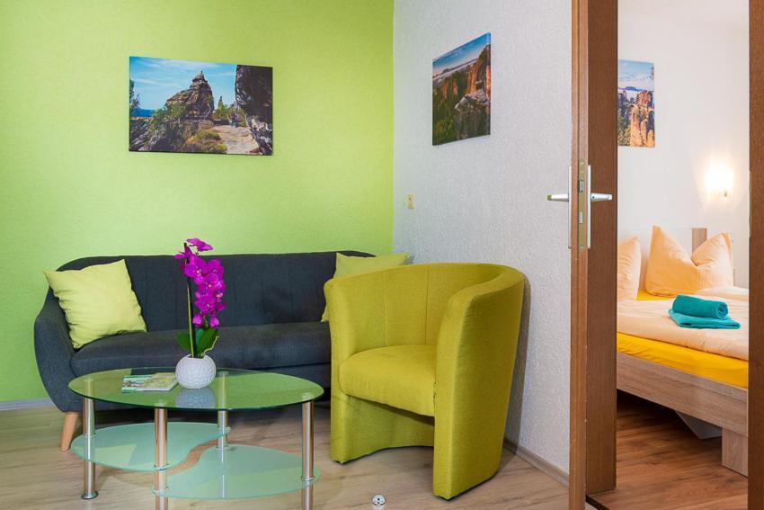 4-Bettzimmer Saechsische Schweiz Mittelndorf Bagian luar foto
